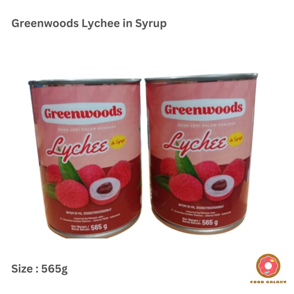 

Greenwoods Lychee in Syrup/Leci Kaleng Thailand 565g