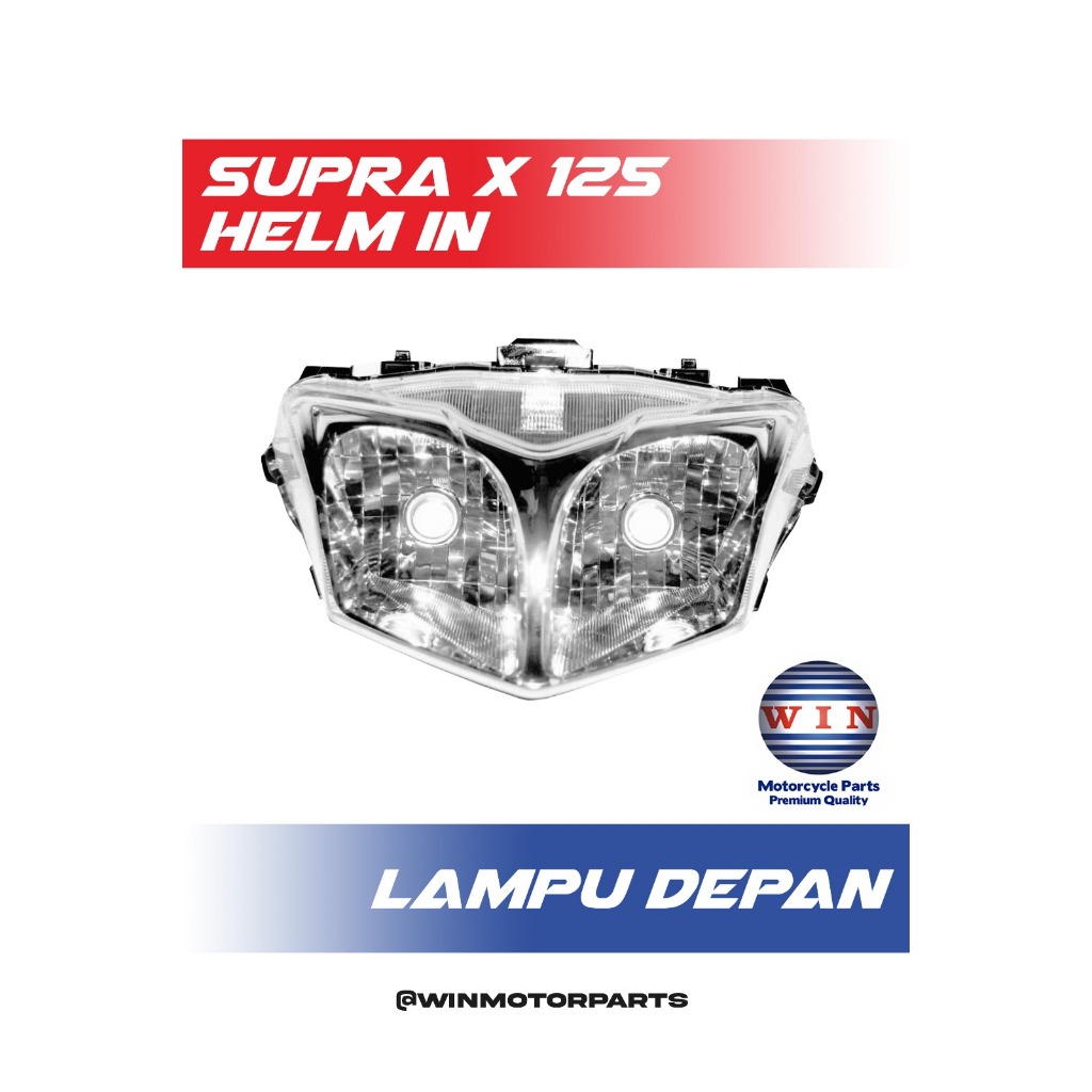 WIN Lampu Depan Honda Supra X 25 Helm In