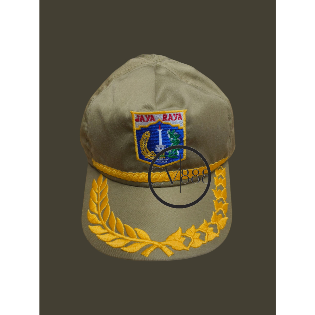 Topi PNS Pemda DKI Jakarta - Topi Pemda DKI Jakarta - Topi PNS Drill Khaki