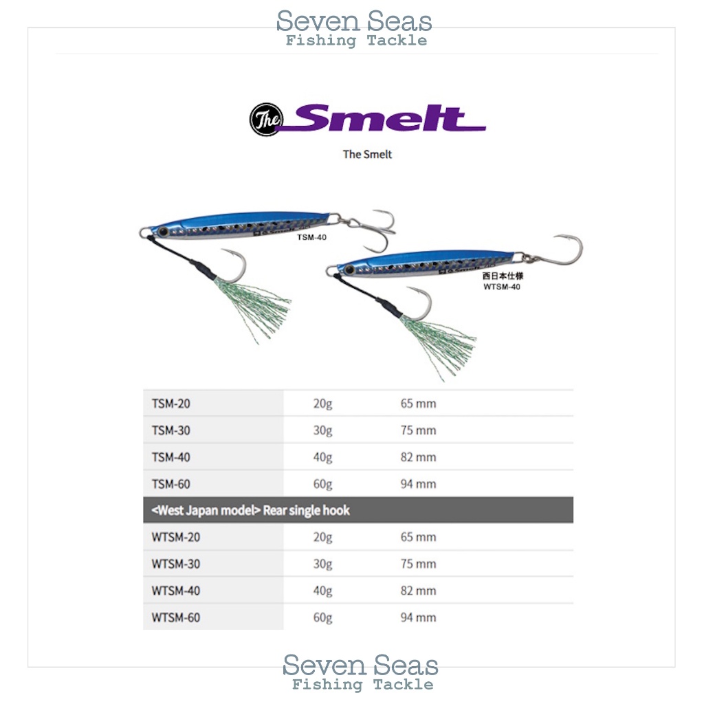 Metal Jig Palms The Smelt TSM 20g 30g 40g 60g Umpan Pancing Jigging