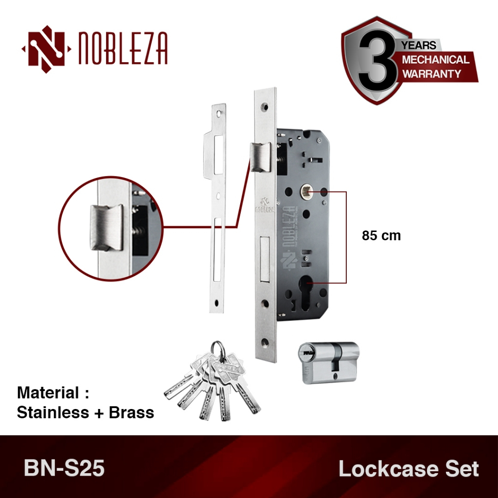 Nobleza Body Kunci Besar Pintu Rumah Lockcase Mortice Lock Swing BN-S25