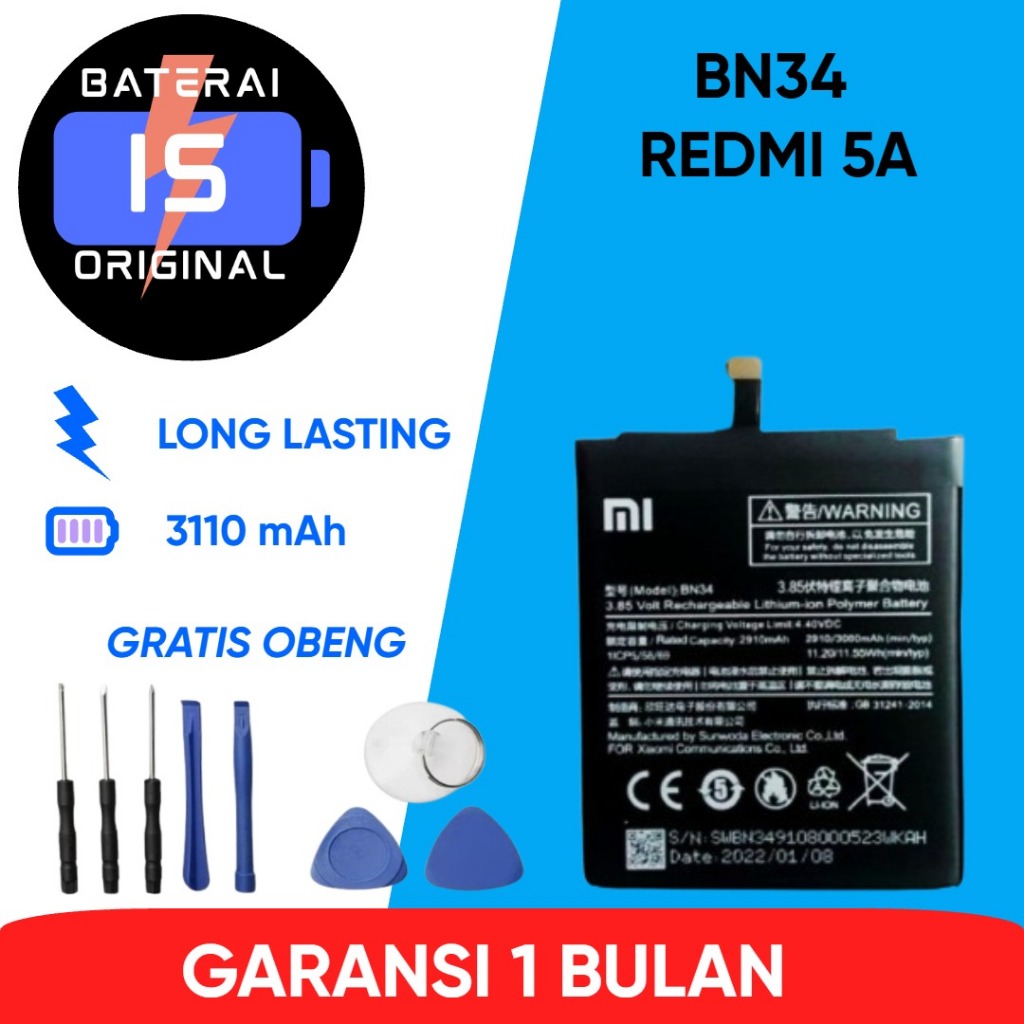 BATERAI BN34 / BN-34 REDMI 5A