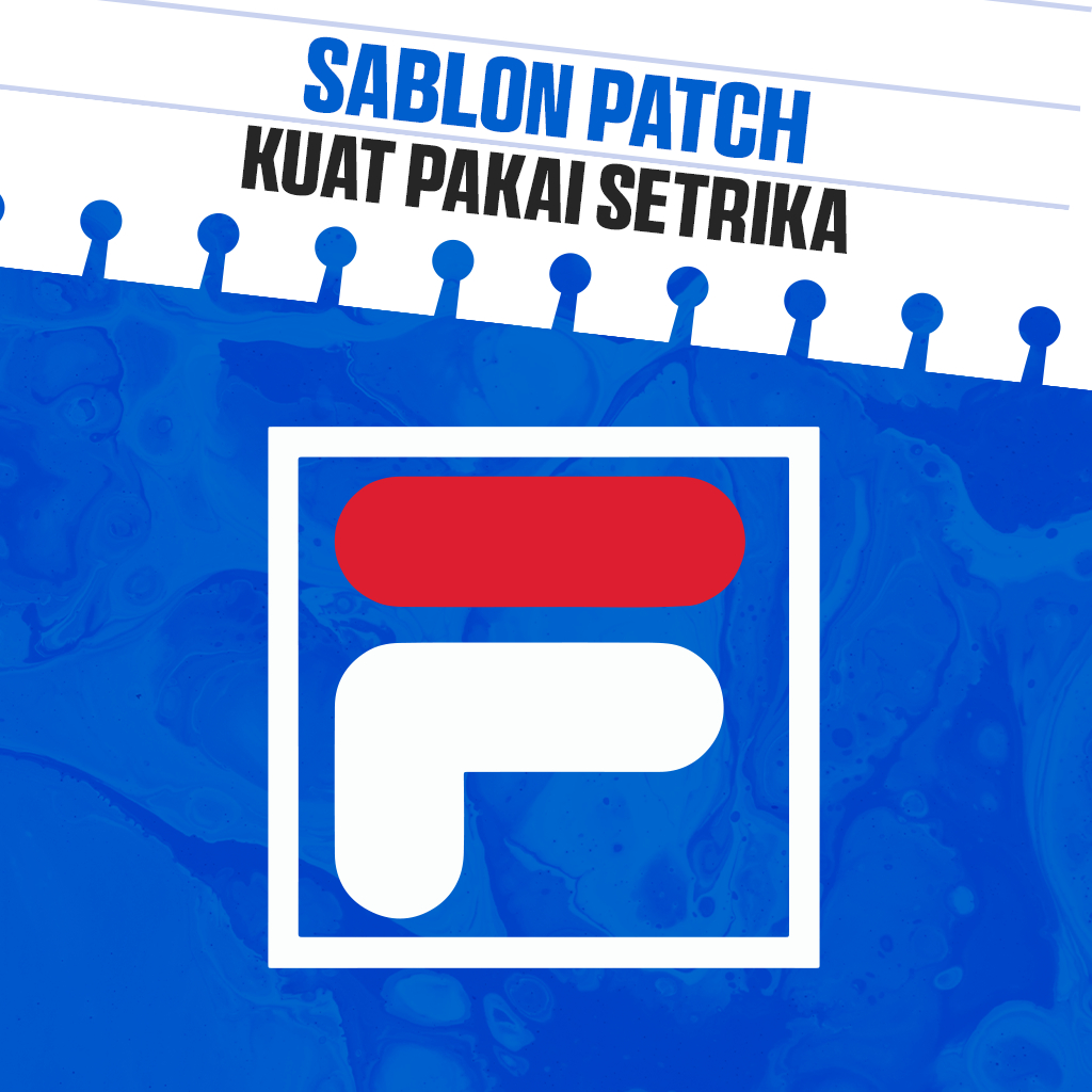 

LABEL TAG BRAND FILA PATCH STIKER SABLON BAJU Logo Setrika / cetak print DTF POLYFLEX SABLON