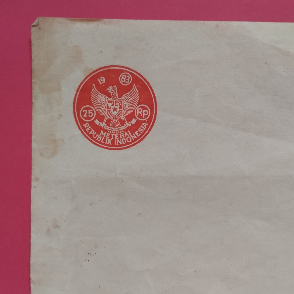 

Kertas Segel Rp 25 Tahun 1983 Single Apa Adanya