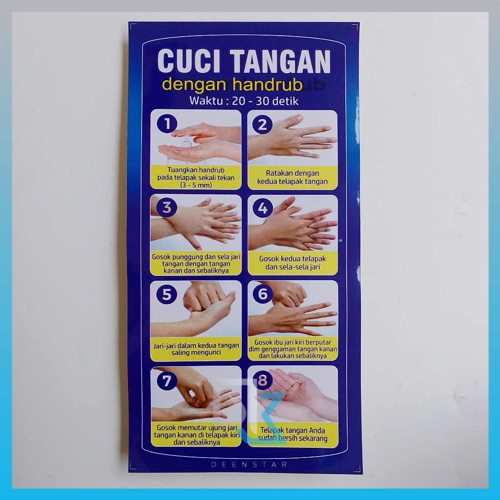 

Stiker Cuci Tangan dengan Handrub, Cara Mencuci Tangan dengan Handsanitizer