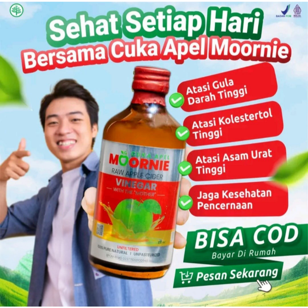 

CUKA APEL HIjau CIDER VINEGAR BATU MALANG 330 ml WITH THE MOTDHER cuka apel vinegar