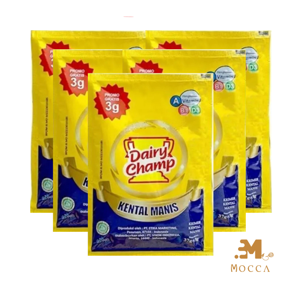 

DAIRY CHAMP KENTAL MANIS SACHET 37GR 1 RENTENG (6PCS)