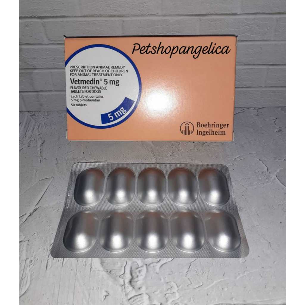 Vetmedin 5mg  per 10 TABLET OBAT JANTUNG AMPUH UNTUK ANJING