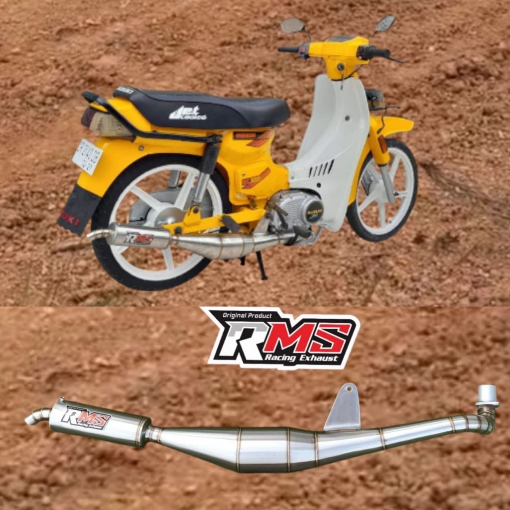 Knalpot Suzuki RC80 Bravo Standar Racing Suara garing Kemrincing