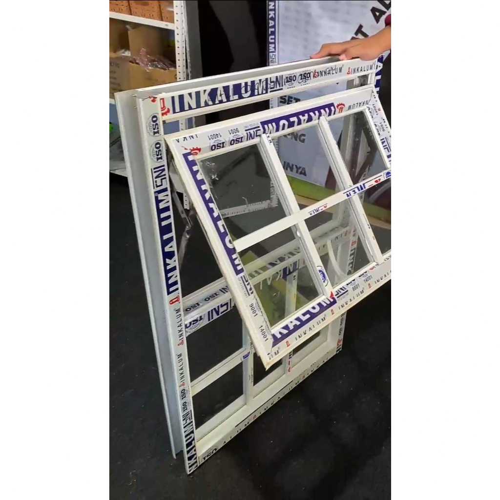 Kusen Jendela Aluminium Ornamen Casement L50xT100