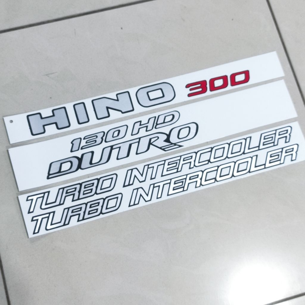 Stiker Hino 300 Dutro 130HD Turbo Intercooler / stiker hino 300 / stiker 130HD Dutro / stiker Turbo 