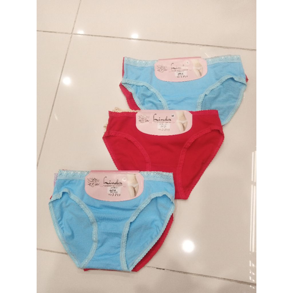 LINDEX PANTY PACK (isi 3pcs) MODEL MAXI NEW ARIVAL M-XL