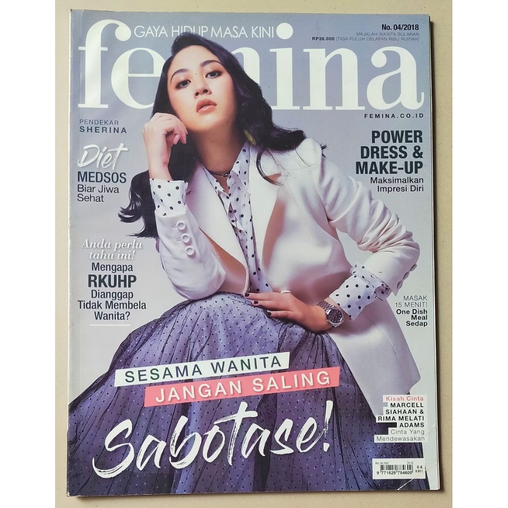 Majalah Femina no.04 / 2018 : Cover Sherina Munaf