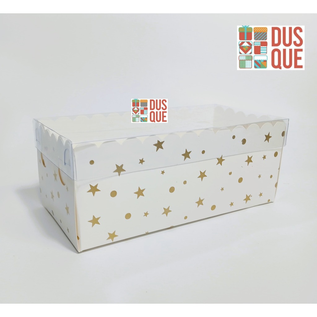 

Dus Kotak Kue Ivory Laminasi Motif Polkadot Emas 10x20x8cm Laminasi Ivory Premium 10 x 20 x 8 Tutup Mika Full (10 Pcs)