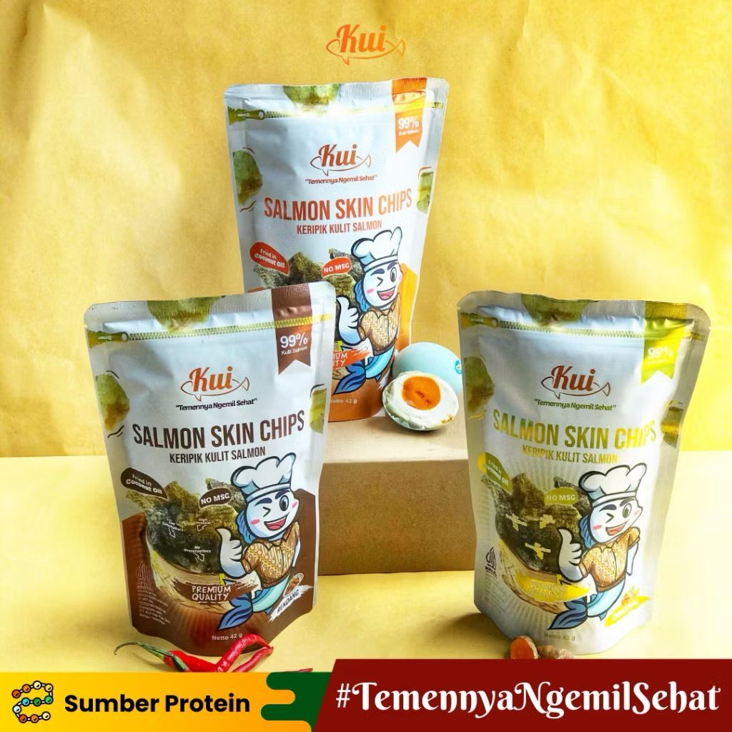 

Kui Salmon & Dori Skin Chips - Keripik Kulit Salmon & Dori 42g