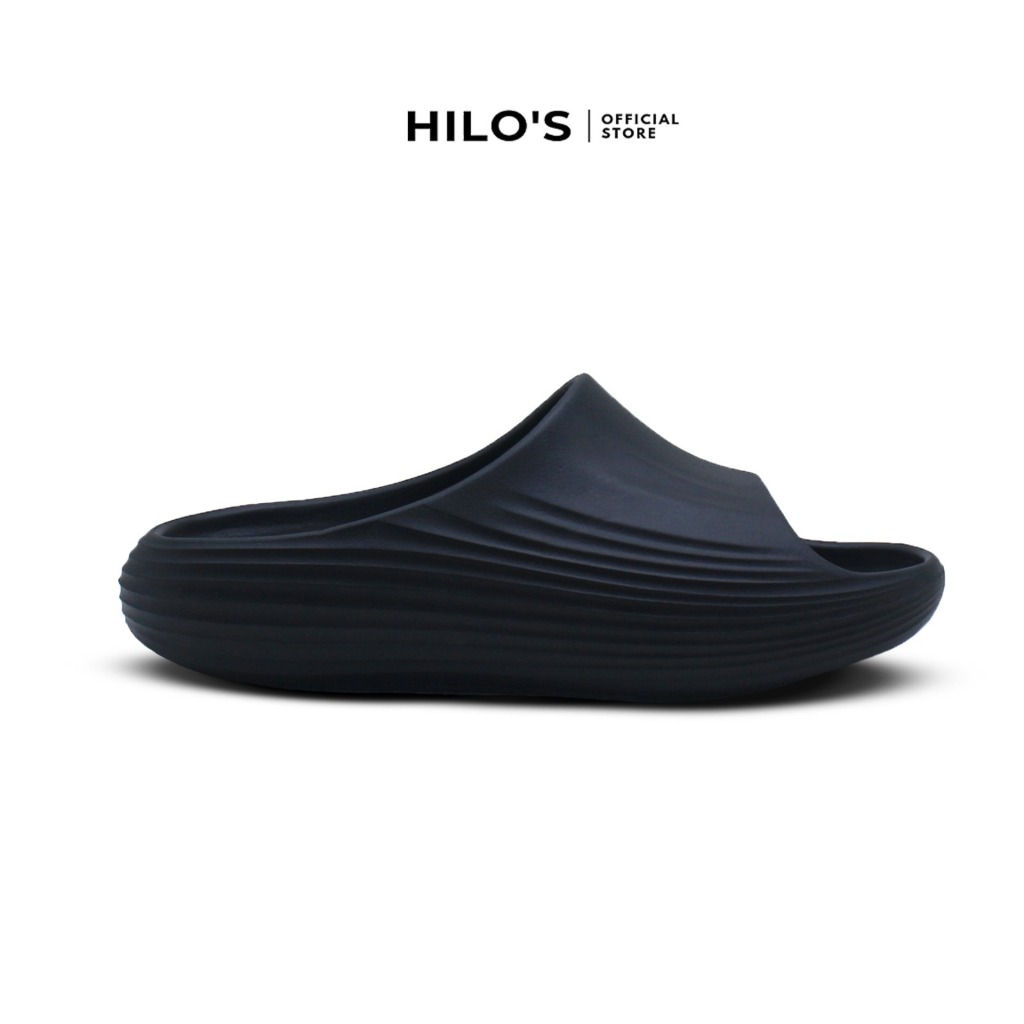 Hilo's - Sandal Selop Pria Polos Simpel Elegan Empuk Sandal Hitam