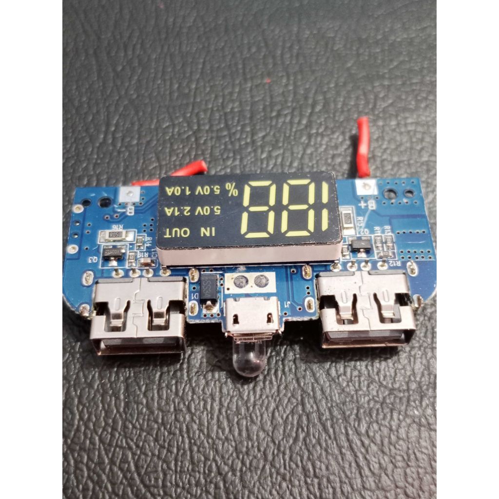Modul Powerbank Digital Led Fast Charger 2,5A 5volt Modul Charger Indikator digital