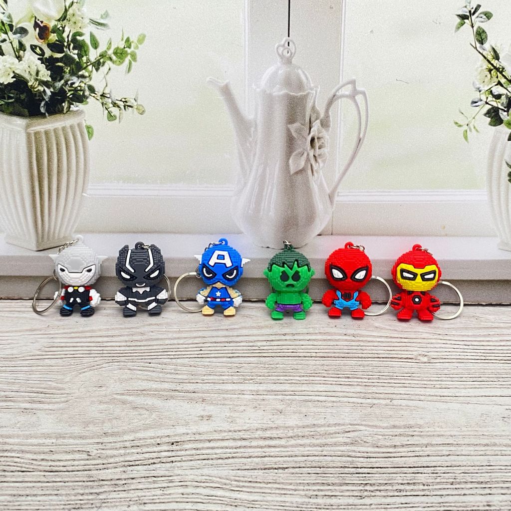 Gantungan Kunci Avenger Super Lucu Cute Special Edition / Keychain Spiderman ganci superhero lego av