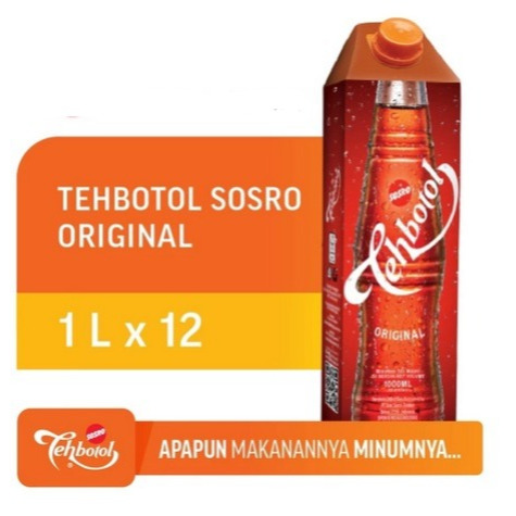 

(Free Teh Celup 2in1) Tehbotol Sosro 1 L x 12 PCS