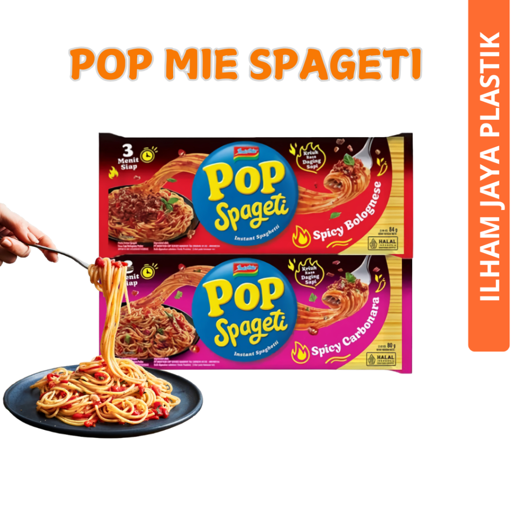 

INDOMIE POP SPAGETI Spicy Carbonara & bolognese / spageti instan
