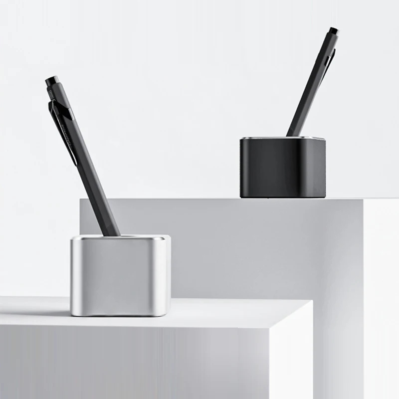 Aluminum Desk Organizer with Non-Slip Pad - Pen, Pencil, Razor, Toothbrush Holder for Bathroom and O