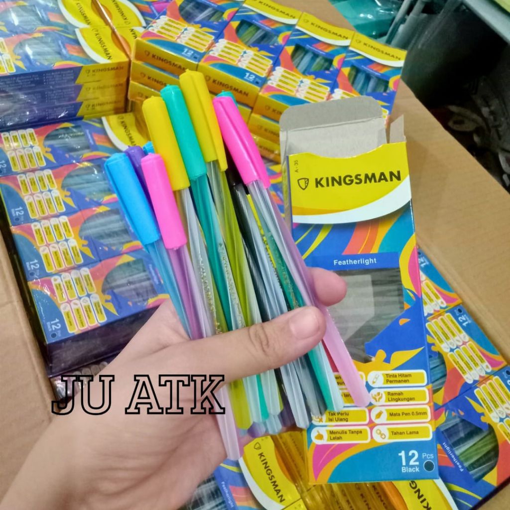 GROSIR ECER PULPEN 1 PACK KINGSMAN TINTA HITAM