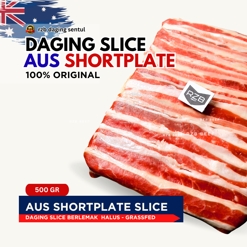 

Rzb Daging Slice Shortplate AUS Asli 100% 500gr | Beef Slice Australia 500gr | daging iris tipis