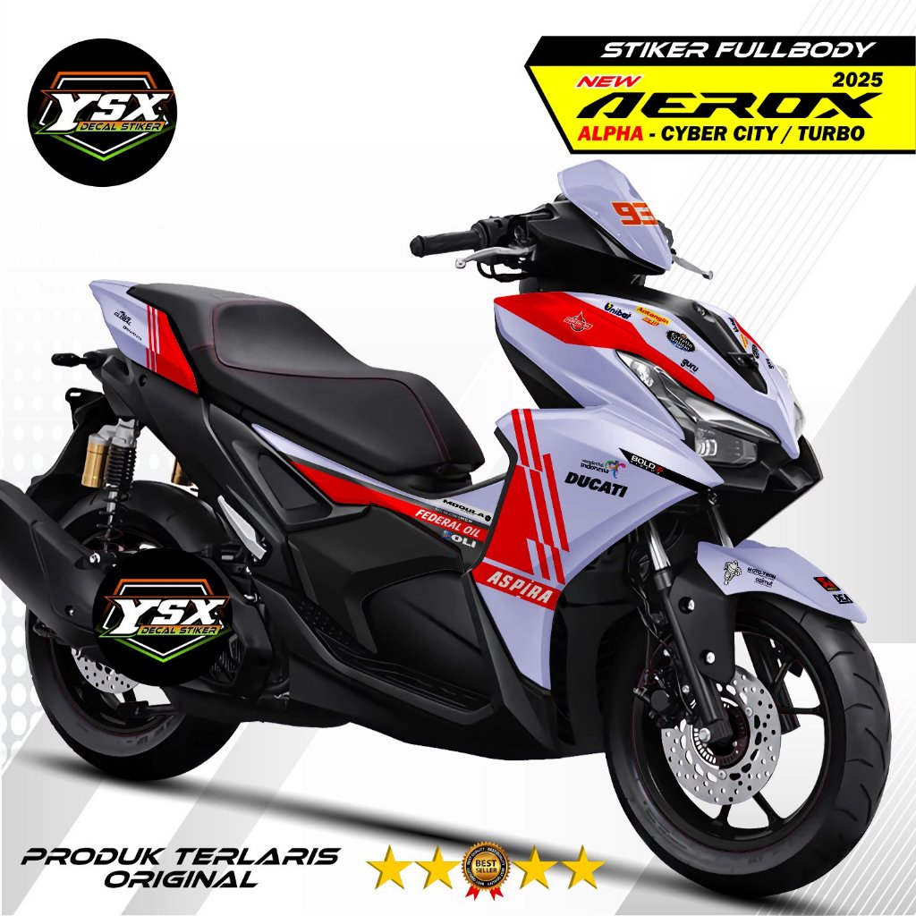 Decal Aerox Alpha Stiker Fullbody DUcati Baru