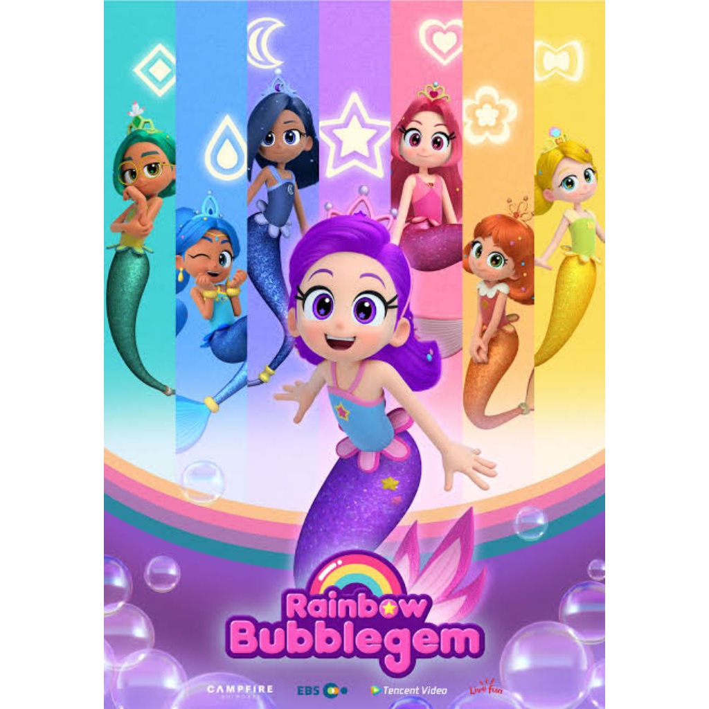 BUKU MEWARNAI RAINBOW BUBBLEGEM COLORING BOOK BUBLE JEM