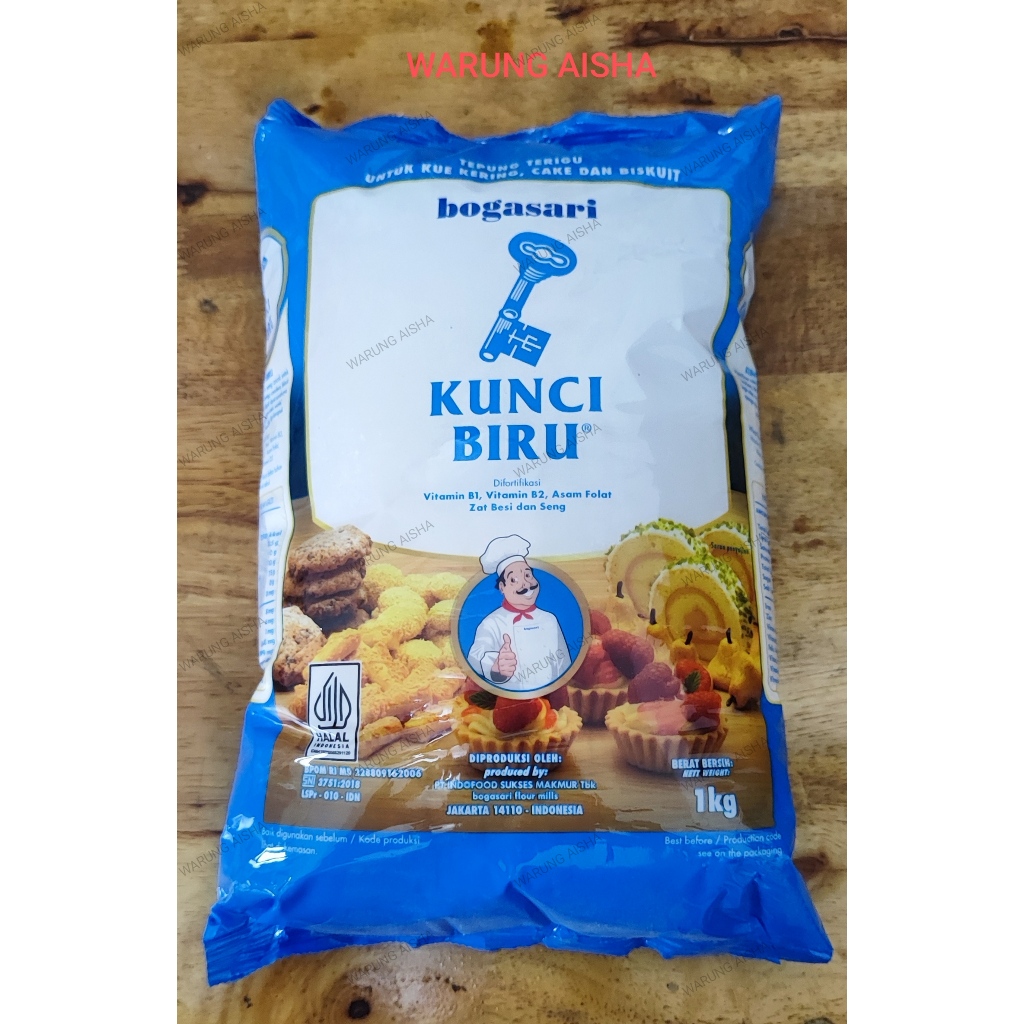 

Tepung Terigu Bogasari Kunci Biru Premium 1 Kg