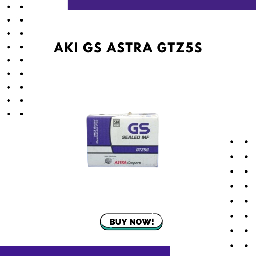 AKI ACCU KERING GS ASTRA GTZ5S MF ORIGINAL ASLI / AKI GS GTZ5S 100% ORIGINAL