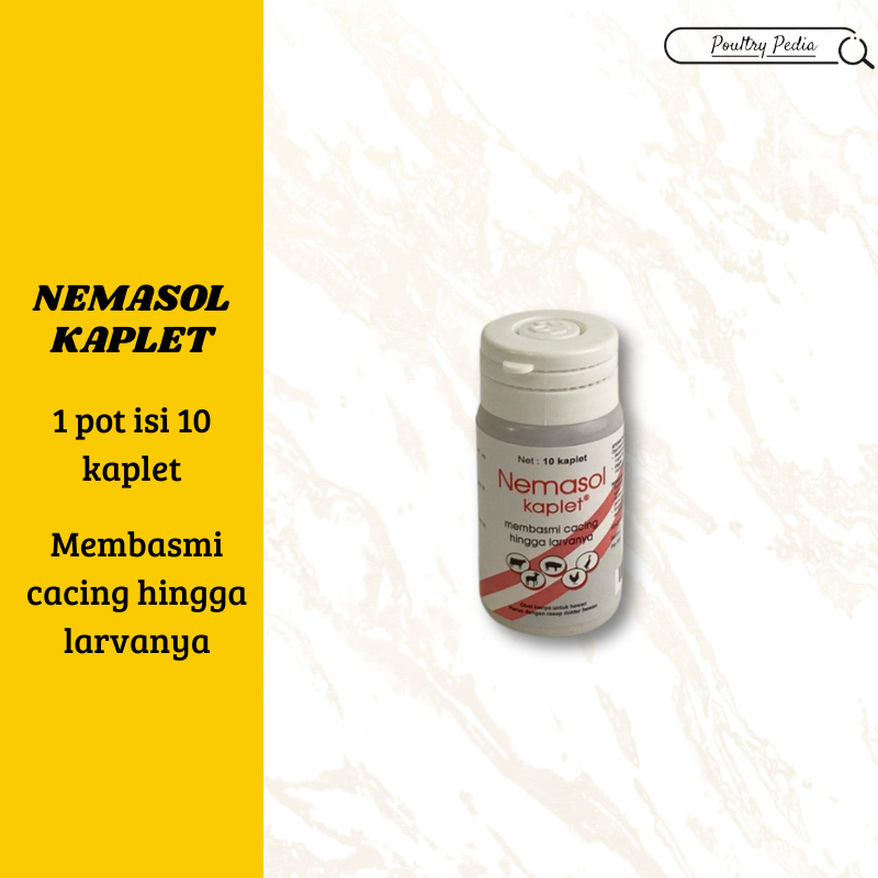 Nemasol kaplet isi 10 kaplet untuk hewan ternak