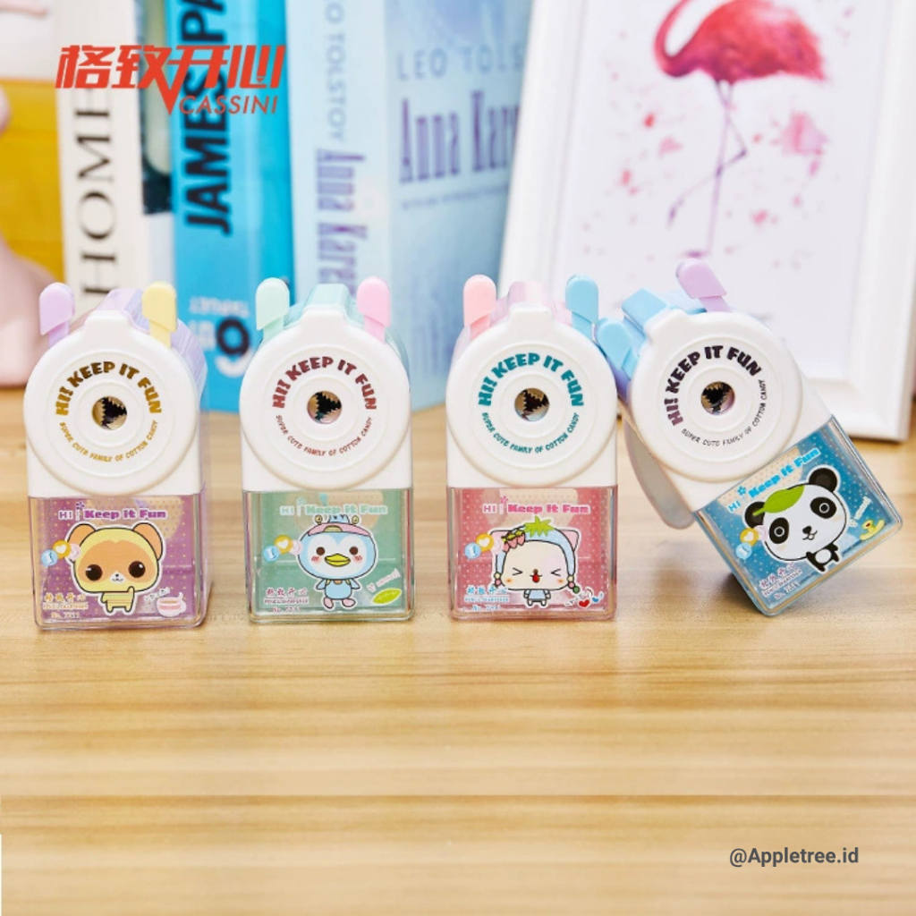 

COD BIG PROMO Appletree - Rautan Pensil Putar Kotak/Rautan Meja Serutan Pensil Putar/ Rautan Pensil Karakter