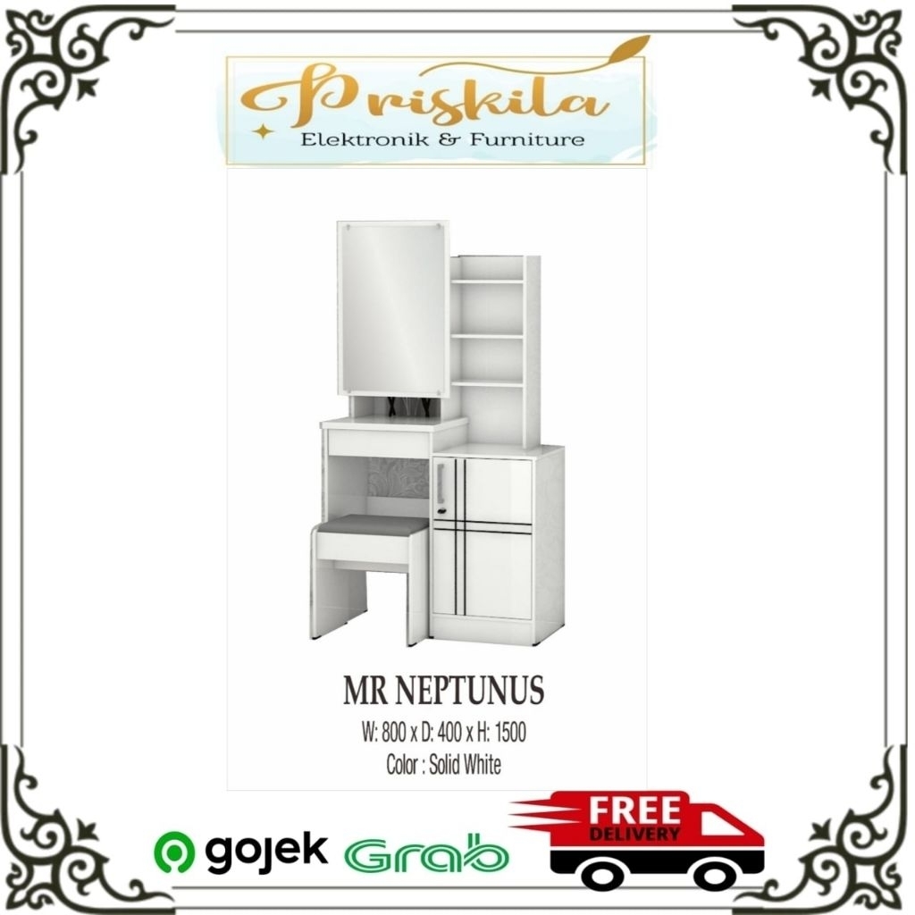 Meja Rias Neptunus Sliding / Meja Rias Sliding Palembang / Meja Rias Palembang
