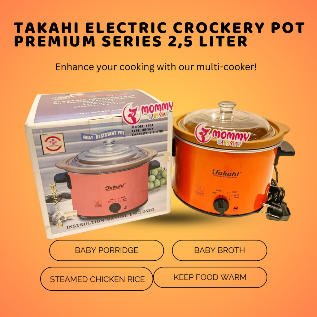 Takahi Electric Crockery Pot 2,5 Liter | Slow Cooker