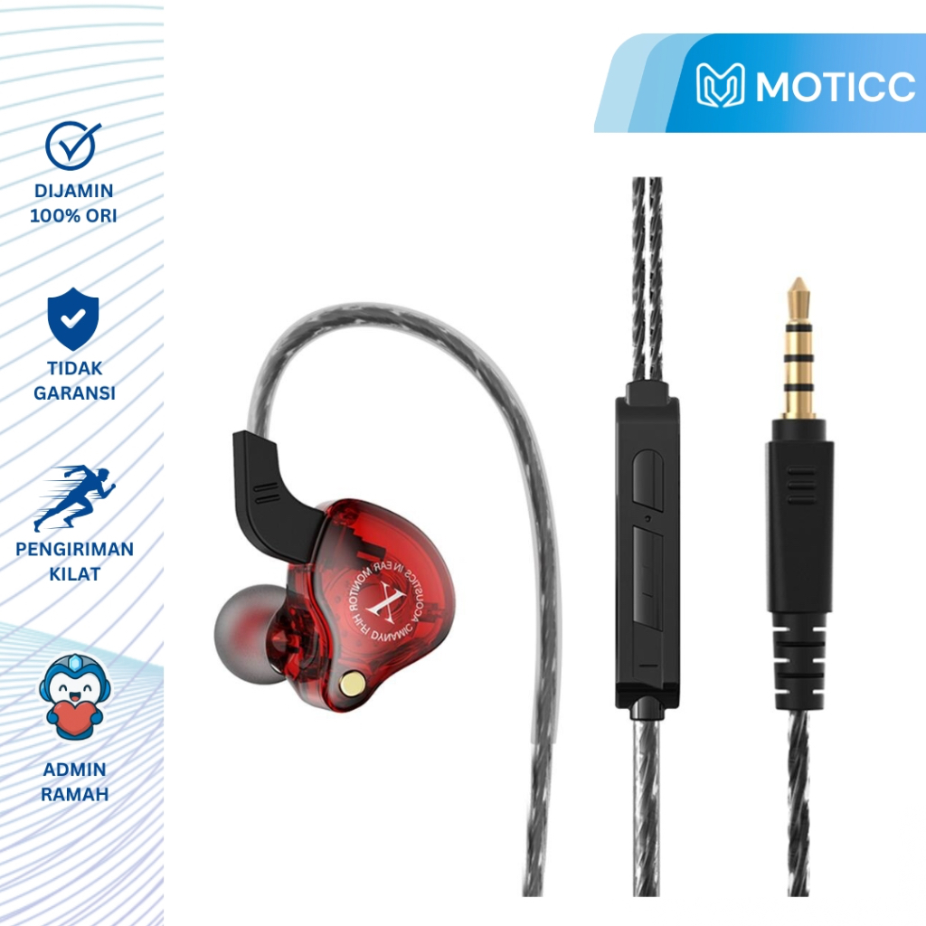 FONGE X2 with Mic Earphone Sport Model Over Ear with Noise Cancelling