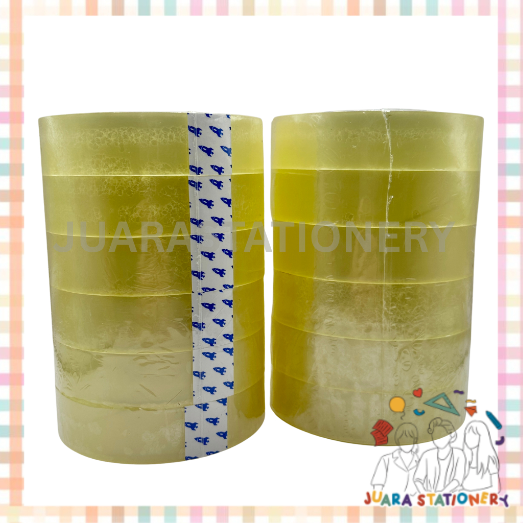 

(1530) Lakban 1 inch Rockett 24 mm x 90 yard 45 micron [PER ROLL 6 PCS] / Lakban 1inch