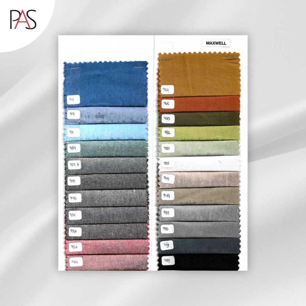 Katalog Warna Kain Katun Oxford Maxwell
