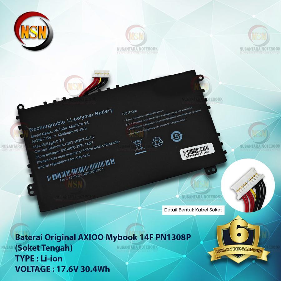Baterai Axioo Mybook 14F PN1308P Series (Soket Tengah)-Original