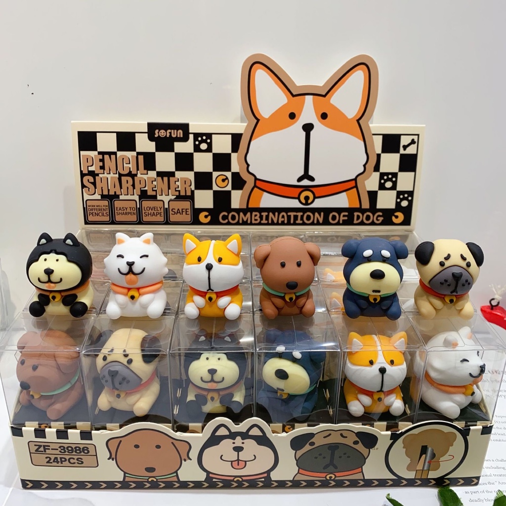 

Purple SP003 Rautan Pensil Karakter Puppy Sharpener 3D Eraser 3D Anabul Shiba Pug Husky Pencil Sharpener Lucu Cute Peralatan sekolah Serutan Pensil Cocok untuk hadiah kado ulang tahun sebagai pajangan hiasan