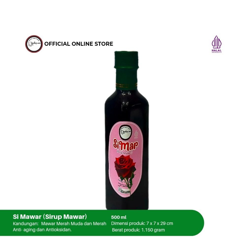

Sirup Mawar 250ml dan 500ml Botol Kaca Unjukan Solo/ Anti- aging dan Antioksidan