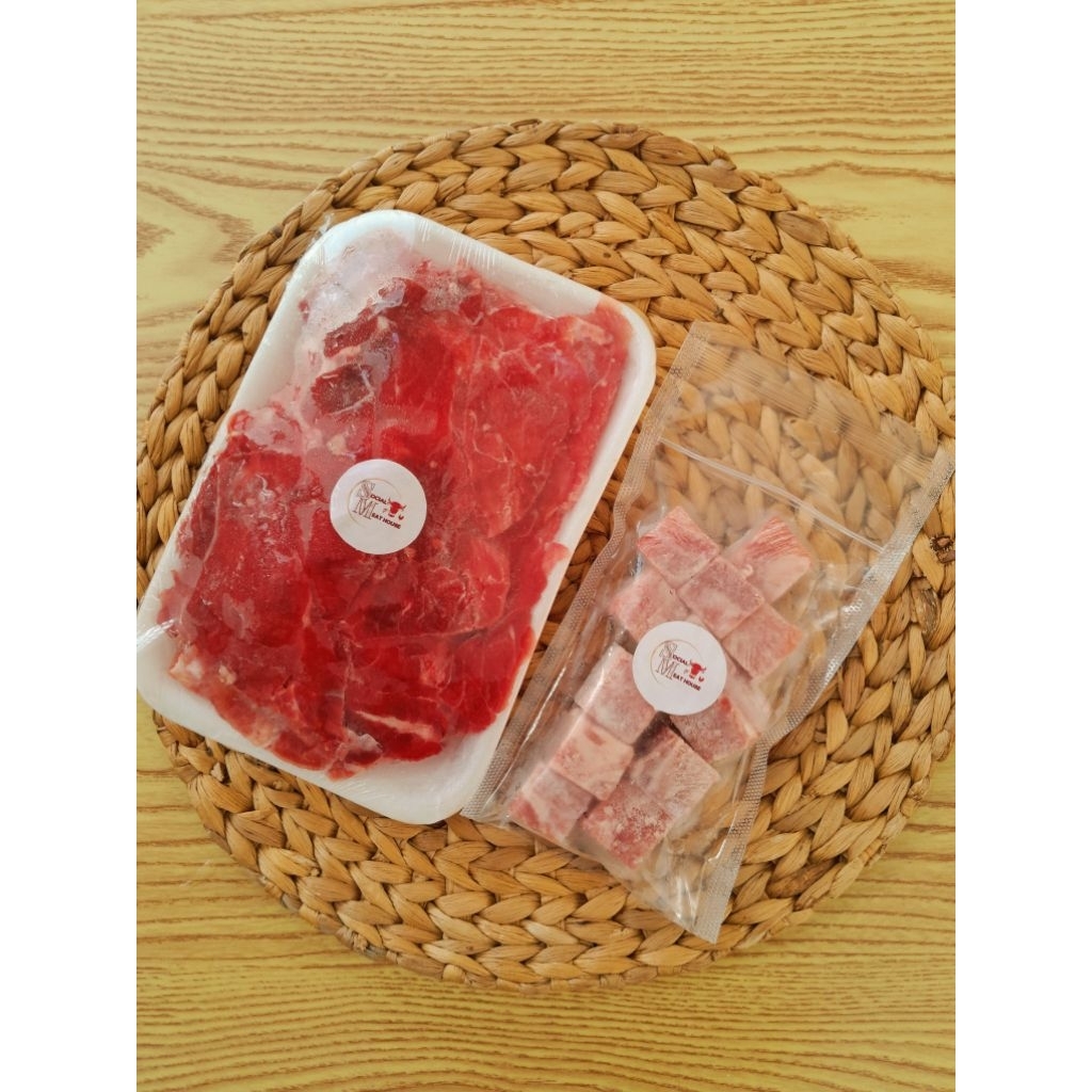 

PAKET HEMAT BBQ 1 ( 250gr Lowfat beef + 100gr Saikoro)