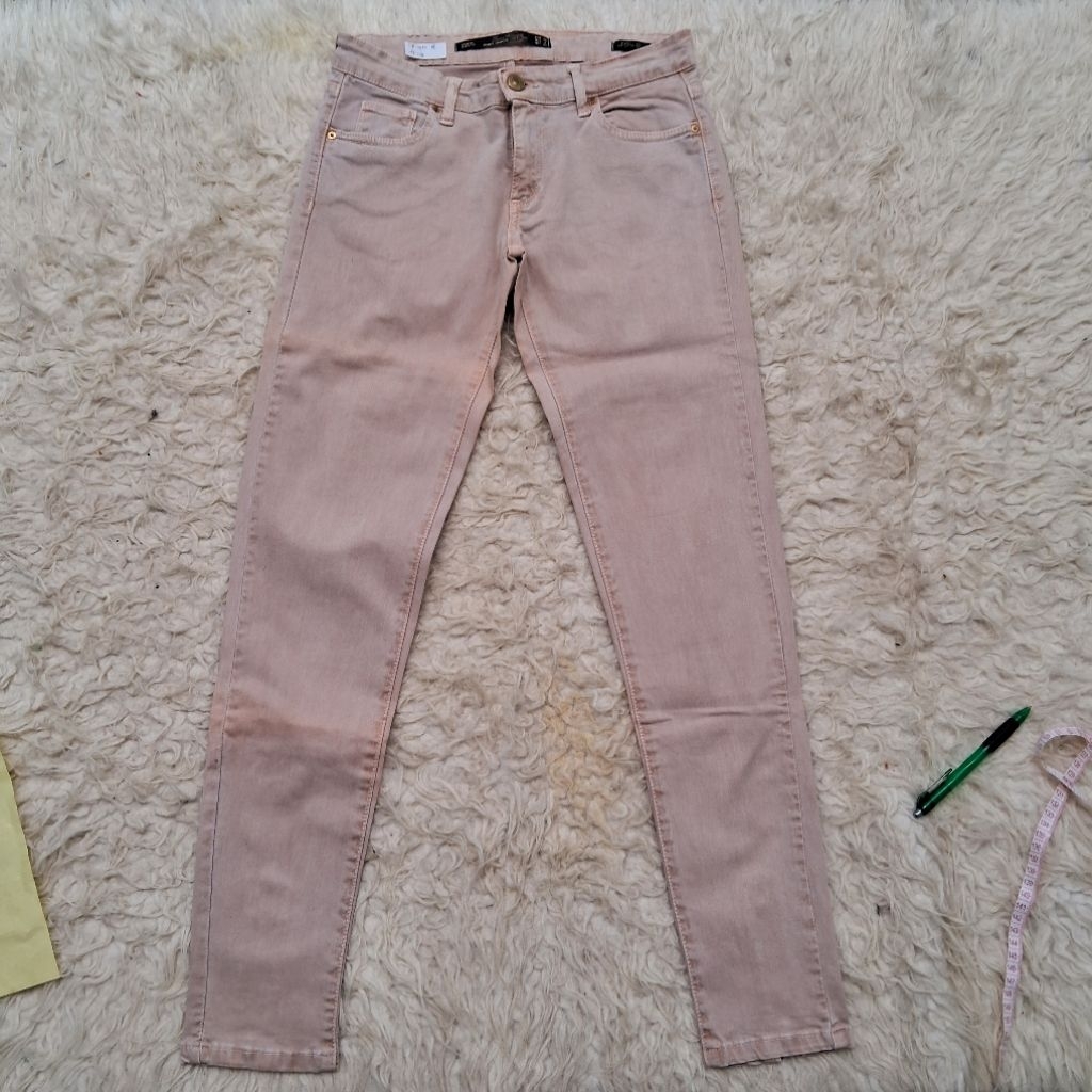 preloved celana jeans denim pants zara woman original bahan melar stretchy seken second bekas bukan 