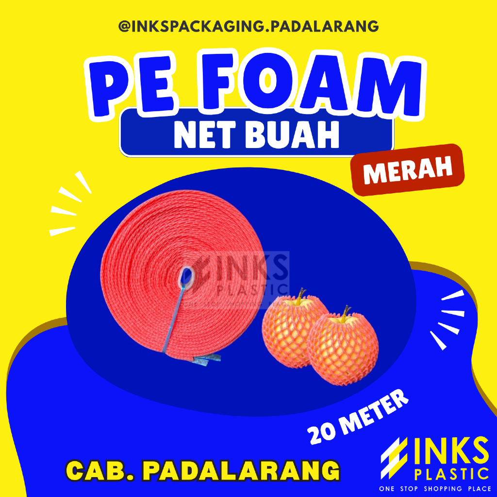 PE FOAM NET BUAH WARNA MERAH