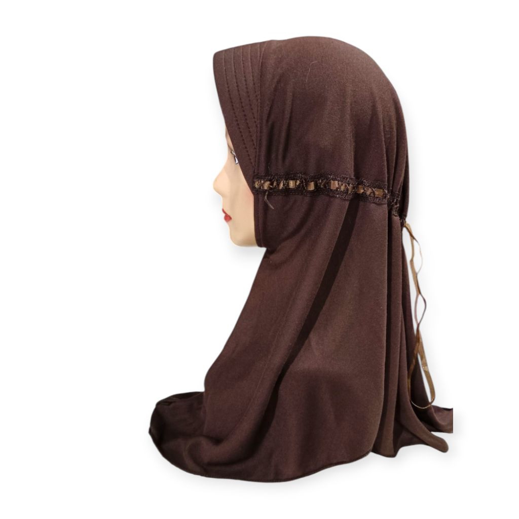 jilbab Pramuka motip bergo serut SD kerudung sekolah Pramuka model serut