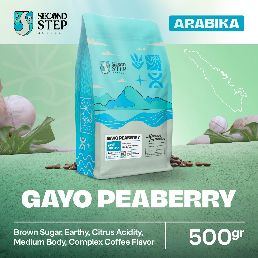 

Kopi Arabika Lanang Peaberry Arabica Gayo Aceh Coffee Biji Bubuk 500gr