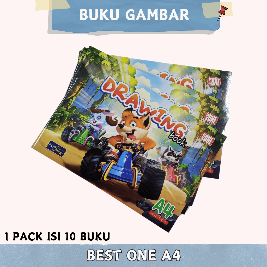 

Buku Gambar A4 BEST ONE 1 Pack Isi 10 Buku Random Motif