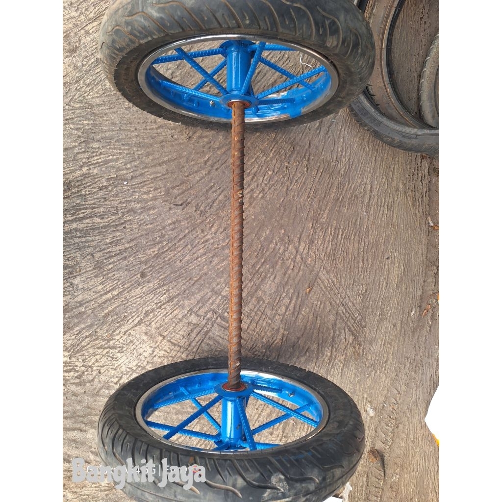 Oliver Syahdu Roda Gerobak Besi Ulir Ring 14 As Panjang