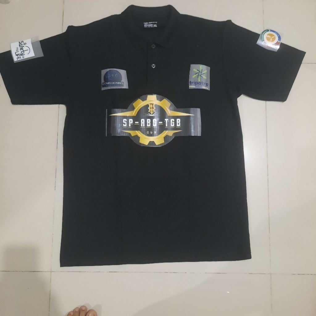 kaos polo + sablon DTF
