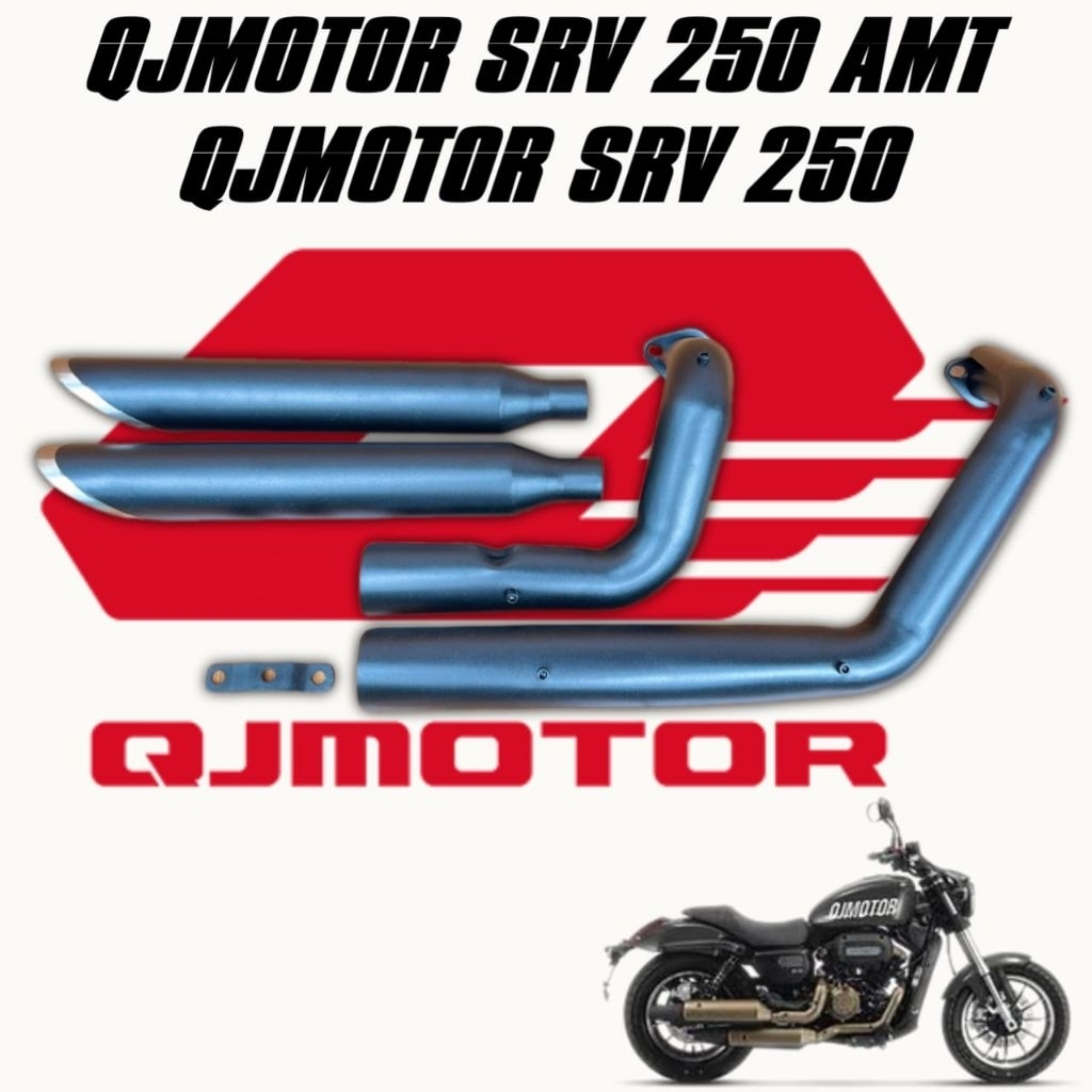 KNALPOT QJMOTOR SRV 250 AMT SRV250 QJMOTOR EXZOS QJMOTOR SRV250 AMT EXHAUST QJMOTOR 250